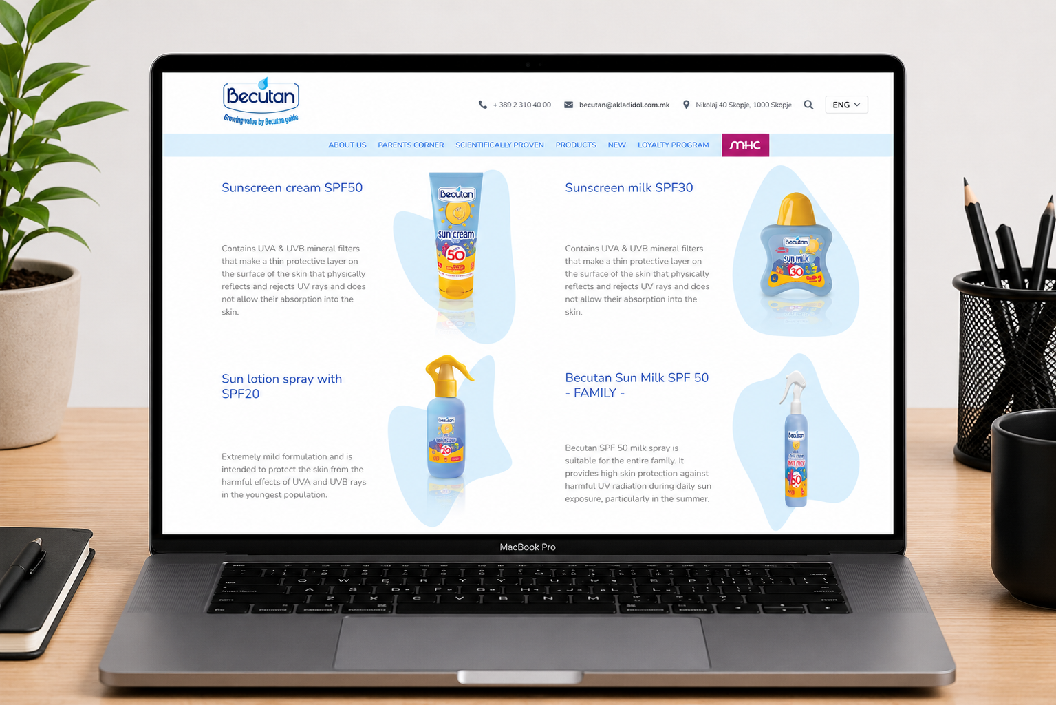 Products Page