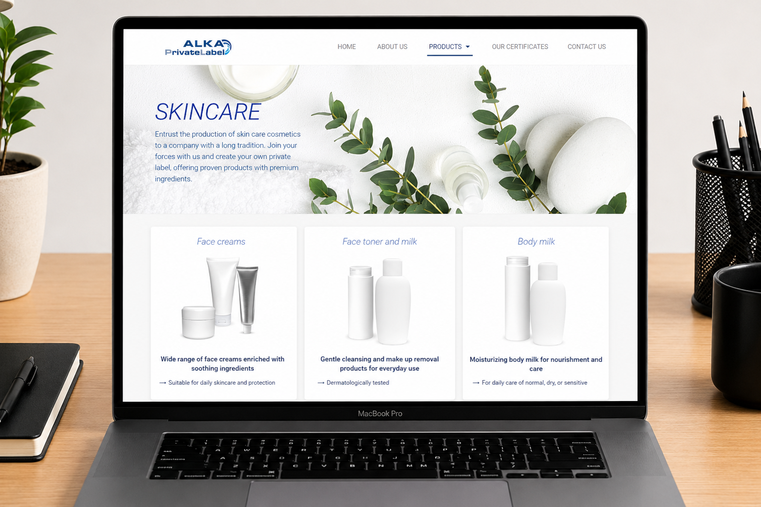 Products Page
