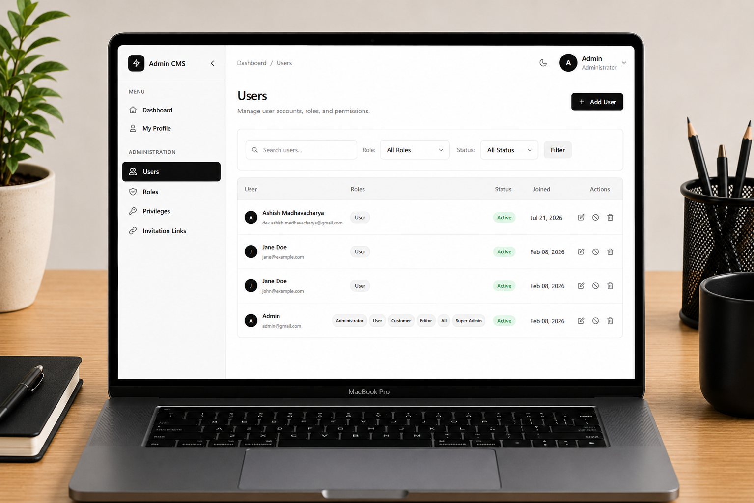 Manage Users