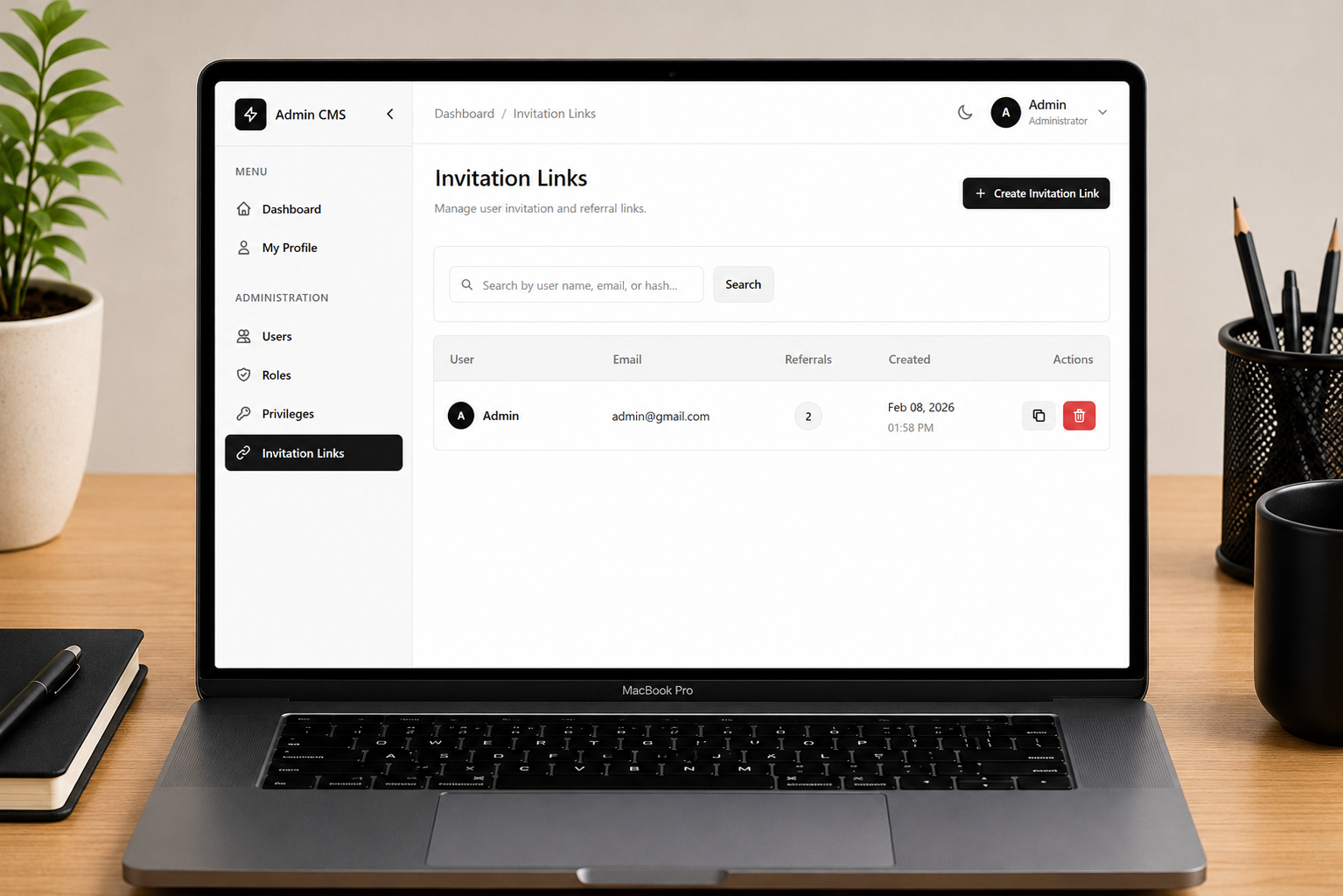 Invitation Links