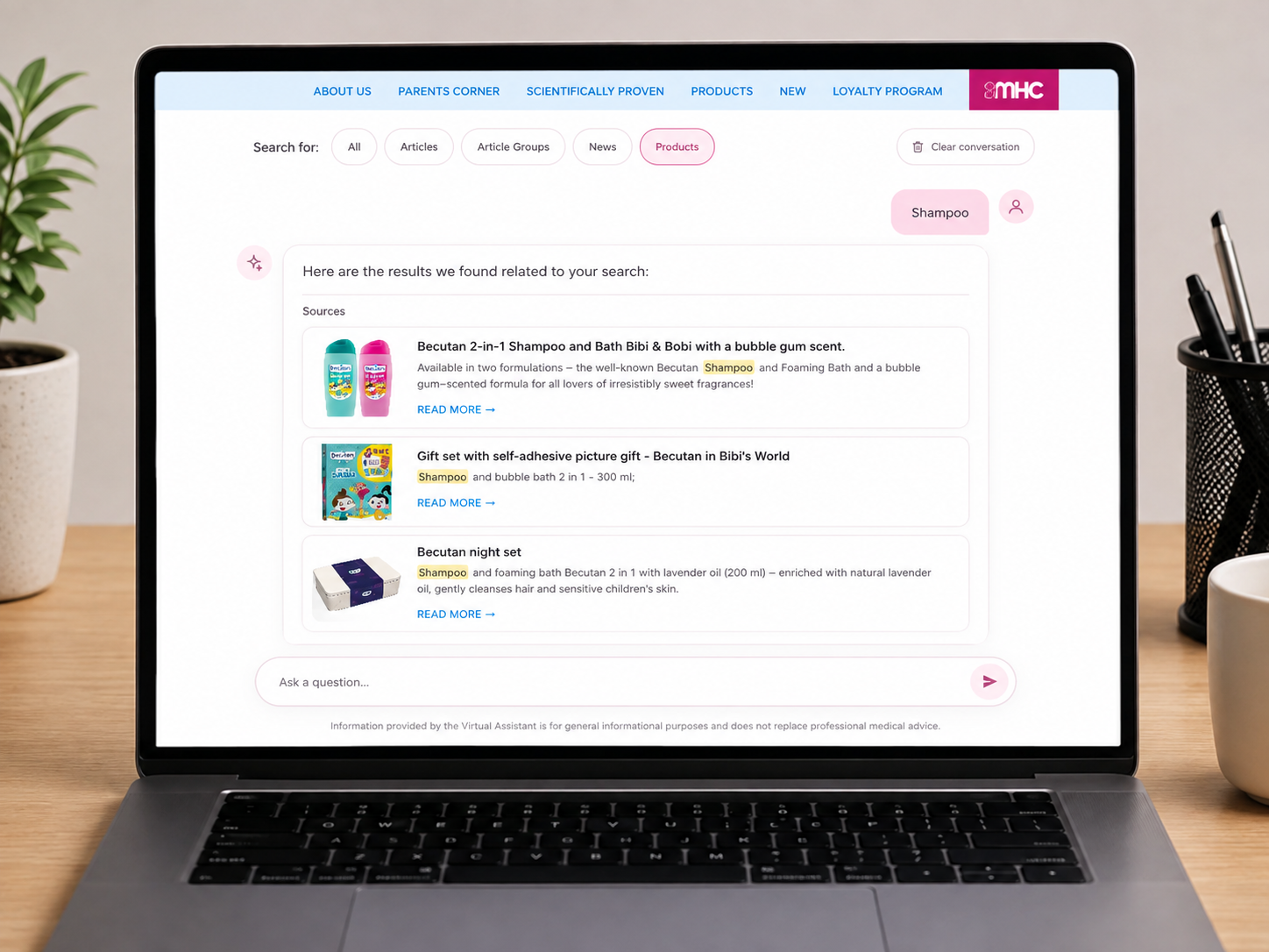 Virtual Assistant Chat UI